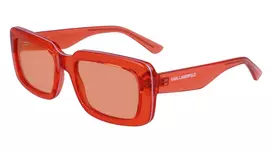 KARL LAGERFELD KL6101S-800 Unisex Akiniai - Juodas Rėmas, Pilki Lęšiai, 54mm