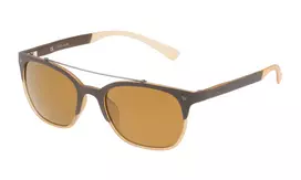 POLICE Unisex Akiniai SPL161537ESG Havana/Rudas Rėmas Žali Lęšiai 53mm