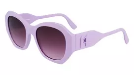 KARL LAGERFELD KL6146S-516 Moteriški kvadratiniai akiniai nuo saulės – juodas rėmelis, pilki gradientiniai lęšiai 54/20/140 mm