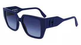 KARL LAGERFELD KL6098S-400 Moteriški Akiniai nuo Saulės Tamsiai Mėlynas Rėmas Pilki Gradientiniai Lęšiai 52mm