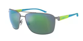 ARNETTE AN3089-745-8N Vyriški stačiakampiai akiniai nuo saulės matinė juoda tamsiai pilka 65mm