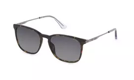 POLICE SPLD47-550752 Vyriški Akiniai Nuo Saulės Havana Acetato Rėmelis Rudi Polikarbonato Lęšiai 55mm