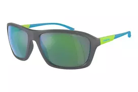 ARNETTE AN4329-28538N Unisex Akiniai, Stačiakampiai, Matinio Juodo Rėmelio, Tamsiai Pilki Lęšiai, 63/17/130 mm