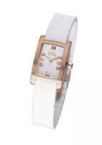 SOL WATCH WOMAN 10011/3 23mm Quartz Analog Stainless Steel Case Leather Strap White Dial Black Strap