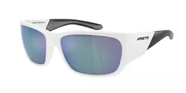 ARNETTE Unisex Akiniai AN43242863Y76 - Matinio Juodo Rėmelio, Tamsiai Pilki Veidrodiniai Sidabriniai Lęšiai, 61mm