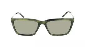 DKNY Moteriški Akiniai Nuo Saulės DK709S305 - Juodas Acetato Rėmelis, Pilki Polikarbonato Lęšiai, 55 mm Lęšio Plotis
