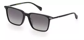 RAG&BONE RNB5028GS8075 Vyriški kvadratiniai akiniai nuo saulės, juodas acetatinis rėmelis, pilki gradientiniai lęšiai, 55 mm