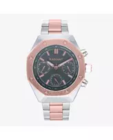 RADIANT Vyriškas Analoginis Kvarcinis Laikrodis RA628704 – 44mm Nerūdijančio Plieno Korpusas, Juodas Ciferblatas, Sidabrinė Milano Tinklelio Apyrankė, 5 ATM
