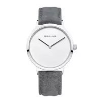 BERING Moteriškas Laikrodis 14937-404 (39mm) – Rožinio Aukso Nerūdijančio Plieno Korpusas, Mėlynas Saulės Spindulių Ciferblatas, Mėlynas Milano Tinklelio Dirželis