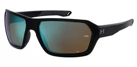 Under Armour UARECON807G4W Vyriški sportiniai akiniai nuo saulės – matinio juodo rėmelio, pilkų poliarizuotų lęšių, 64/17/125 mm