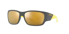 ARNETTE AN4324-28775A Unisex akiniai nuo saulės, matinis juodas rėmelis, pilki lęšiai, 61 mm
