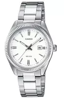CASIO LTP1302PD7A1V Unisex Analoginis Laikrodis, Sidabrinis Nerūdijantis Plienas, 34.5 x 30.2 x 8.7 mm