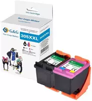 G&G GP-H305XXLBKCMY-2P Suderinamos HP 305XL Didelės Talpos Rašalo Kasetės 2 vnt. (Juoda & Spalvota)