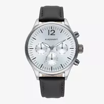 RADIANT Vyriškas laikrodis RA641703 (43 mm) – analoginis kvarcinis su juodu odiniu dirželiu