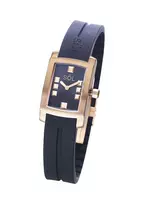 SOL WATCH WOMAN 10011/1 (23mm) Quartz Analogue Watch - Stainless Steel Case, White Dial, Black Leather Strap