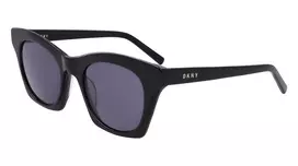 DKNY moteriški akiniai nuo saulės DK541S-001 juodas rėmelis pilki lęšiai 51/21/140 mm
