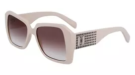 KARL LAGERFELD KL6140S531710 Moteriški stačiakampiai akiniai nuo saulės juodi/pilki 53mm
