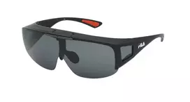 FILA SFI126-99U28P Unisex Akiniai - Matinio Juodo Rėmelio, Pilki Poliarizuoti Lęšiai, UV400, Skydo Stiliaus