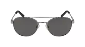 Nautica N4641SP-030 Vyriški stačiakampiai akiniai nuo saulės, matinis juodas rėmelis, pilki lęšiai, 53 mm