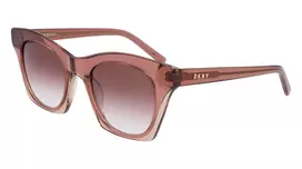 DKNY moteriški akiniai nuo saulės DK541S-265 rudi Havana kvadratinis acetatinis rėmas su rudais gradientiniais polikarbonatiniais lęšiais 51/21/140 mm