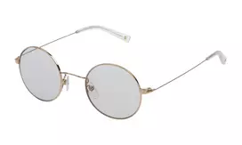 STING Unisex Akiniai nuo saulės SST19445300G - Lęšis 45 mm, tiltelis 20 mm, kodinė 140 mm, UV400, acetatinis rėmelis