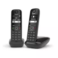 Gigaset AS690 Duo DECT belaidis telefonas - juodas (2 rageliai)