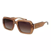 POLAROID PLD6223SX5409 Unisex Rectangular Sunglasses - Black Frame Grey Polarized Lens 54mm