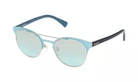 POLICE moteriški akiniai nuo saulės S895051W03X - Acetatinis rėmelis, UV400 apsauga, 51 mm lęšiai