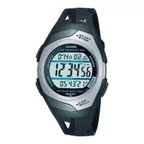 CASIO STR-300C-1VEF Unisex Digitalinis Laikrodis 35.2mm Derva Juoda