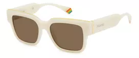 POLAROID PLD6198SXSZJ Unisex Akiniai Su Stačiakampiu Rėmeliu - Havana Rėmelis, Žalias Poliarizuotas Stiklas - 52/18/140 mm