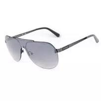 GUESS GF5053-0008F Vyriški kvadratiniai akiniai nuo saulės – juodas rėmelis, dūminiai stiklai 58 mm