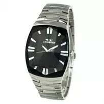 Vyriškas laikrodis CHRONOTECH CT7065M-02M Analoginis Kvarcinis 36mm Nerūdijantis Plienas Juodas Ciferblatas Sidabrinė Apyrankė