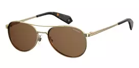 Polaroid PLD6070SXJ5GS Moteriški stačiakampiai akiniai nuo saulės – Havana acetato rėmelis, pilki poliarizuoti lęšiai, 56 mm