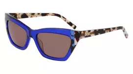 DKNY moteriški akiniai nuo saulės DK547S5516425 – Havana acetato rėmelis, rudi gradientiniai lęšiai, 55 mm