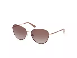 GUESS Moteriški Akiniai Nuo Saulės GU00148-6058F - Blizgantis Juodas Rėmelis, Dūminiai Gradientiniai Stiklai, 60mm