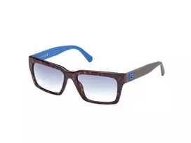 GUESS vyriški akiniai nuo saulės GU00121-5652W Havana Brown kvadratinis rėmelis 56mm