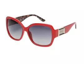 GUESS moteriški katinėlio formos akiniai nuo saulės GO00043-5866B – juodas rėmelis, pilki gradientiniai lęšiai 58mm