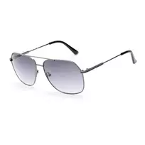 GUESS GF5079-6108B Vyriški kvadratiniai akiniai nuo saulės – Blizgantis juodas rėmelis, Dūminiai gradientiniai lęšiai, 61 mm