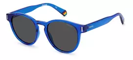 POLAROID Unisex PLD6175SPJPC3 Stačiakampiai Akiniai nuo Saulės - Juodas Rėmas, Pilki Poliarizuoti Lęšiai 51mm