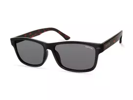 Kenneth Cole KC2985-5801A Vyriški stačiakampiai acetatiniai akiniai nuo saulės - Juodi/Pilkos spalvos 58mm