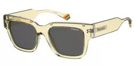 POLAROID PLD6198SXMC40 Unisex Rectangular Sunglasses - Havana/Brown - 52/18/140 mm