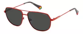 POLAROID PLD6195SX0Z3 Unisex Sunglasses - Juodas rėmelis, pilki lęšiai 58mm