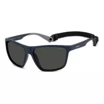 POLAROID PLD7040SFLL Vyriški Akiniai nuo Saulės – Juodas Rėmelis, Pilki Poliarizuoti Lęšiai, 59 mm