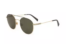 LEVI'S LV-1013-S-J5G Unisex stačiakampiai akiniai nuo saulės – juodas rėmelis, pilki lęšiai 54mm