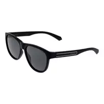 Polaroid PLD2156S56003 Unisex Rectangular Sunglasses - Black Frame, Grey Polarized TAC Lenses, UV400 Protection