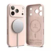 Ringke Silicone Magnetic MagSafe iPhone 15 Pro Max Case Pink Sand