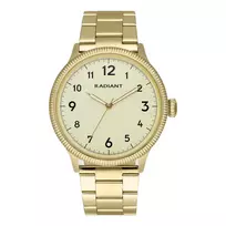 RADIANT RA627203 Vyrų analoginis kvarcinis laikrodis 42mm nerūdijantis plienas juodas ciferblatas
