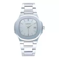 RADIANT RA639201 Vyrų analoginis kvarcinis laikrodis 43mm juodas ciferblatas odinis dirželis