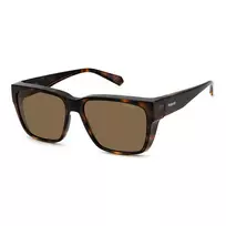 Polaroid Ancillaries PLD9018S086 Unisex akiniai Havana rėmelis Rudi poliarizuoti lęšiai