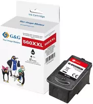 G&G XXL rašalo kasetė, suderinama su Canon PG-560XL (juoda, didelės talpos)